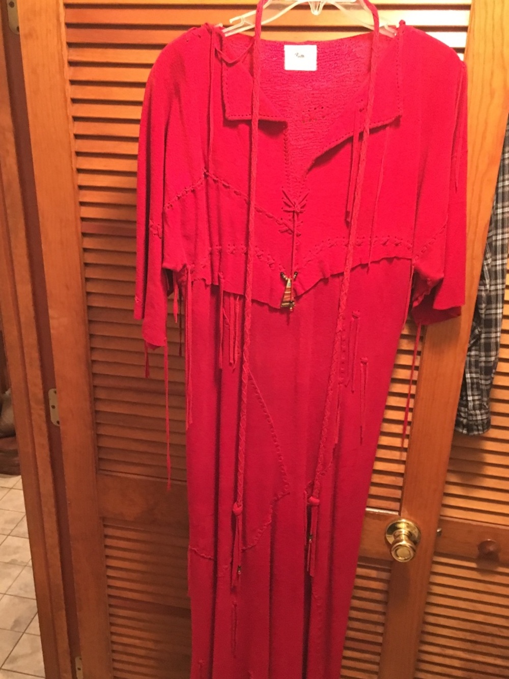 Vintage ERDA Red 100% deersuede Dress - Unique